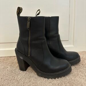 Dr. Martens Heeled Black Boots